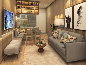 Apartamento 2 quartos 1 banheiro 45m²
