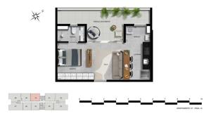 Apartamento 2 quartos 2 banheiros 73m²